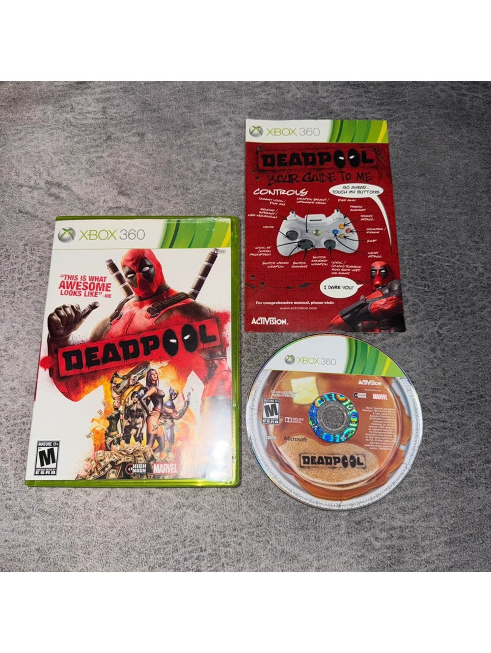 Deadpool Xbox 360 Video Game Complete Case Manual Disc Marvel Activision Tested